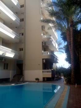 2-room apartment in a compound with a pool